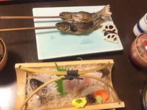 貝掛温泉　イワナの塩焼き